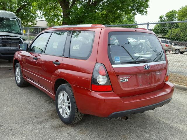 JF1SG66668H703558 - 2008 SUBARU FORESTER S 红色 照片 3