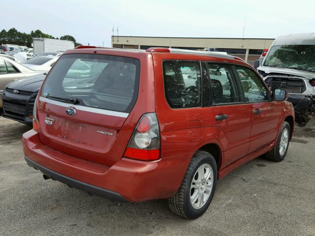 JF1SG66668H703558 - 2008 SUBARU FORESTER S 红色 照片 4