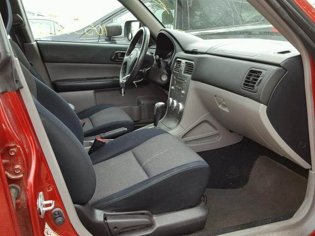 JF1SG66668H703558 - 2008 SUBARU FORESTER S 红色 照片 5