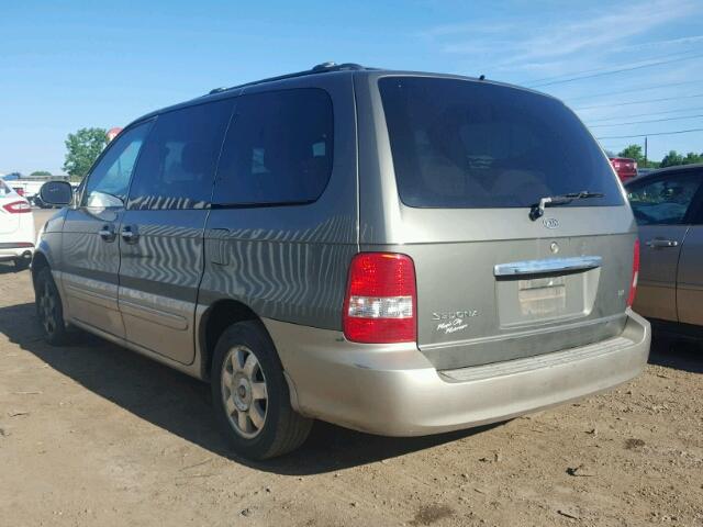 KNDUP131236467249 - 2003 KIA SEDONA EX GREEN photo 3