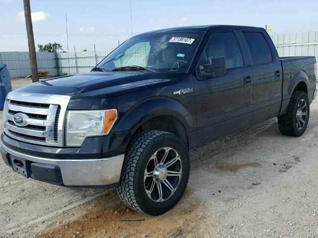 1FTEW1C81AFB87355 - 2010 FORD F150 BLACK photo 2