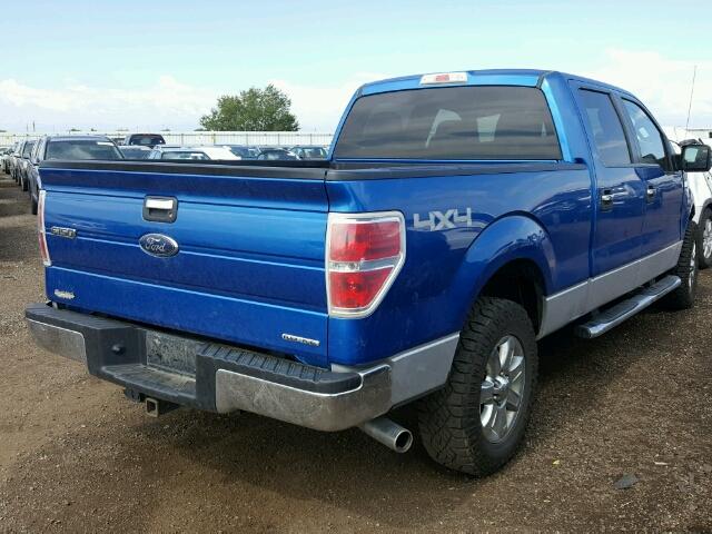 1FTFW1EF8EFB76732 - 2014 FORD F150 BLUE photo 4