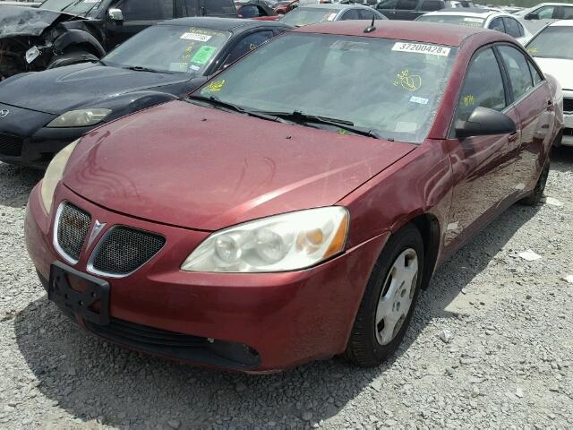 1G2ZF57B784174375 - 2008 PONTIAC G6 VALUE L RED photo 2