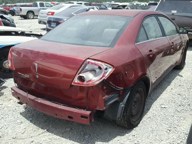 1G2ZF57B784174375 - 2008 PONTIAC G6 VALUE L RED photo 4