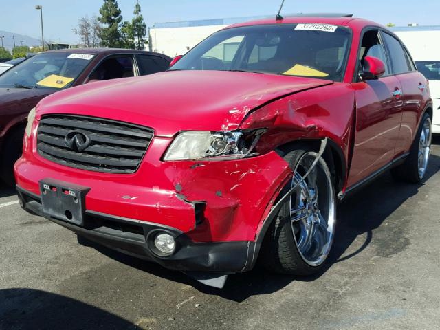 JNRBS08W43X000106 - 2003 INFINITI FX45 RED photo 2