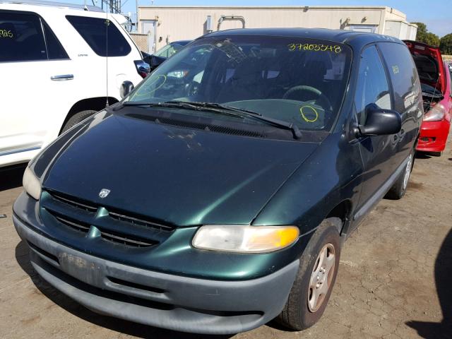 2B4GP25R9XR216925 - 1999 DODGE CARAVAN GREEN photo 2