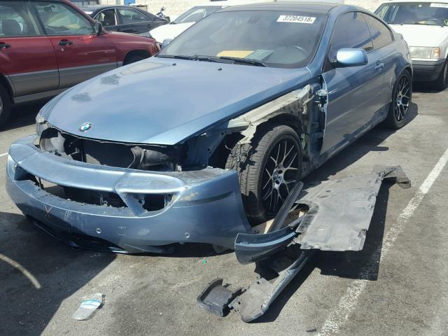 WBAEH73435B191265 - 2005 BMW 645 CI AUT BLUE photo 2