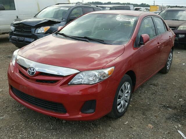 2T1BU4EE7CC774037 - 2012 TOYOTA COROLLA RED photo 2