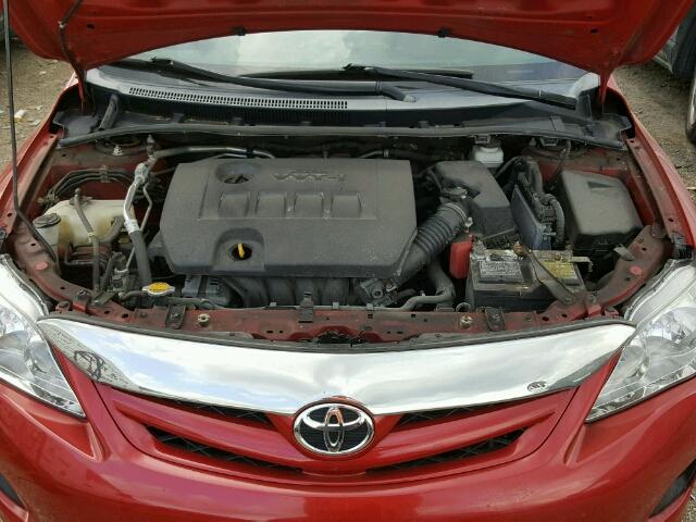 2T1BU4EE7CC774037 - 2012 TOYOTA COROLLA RED photo 7