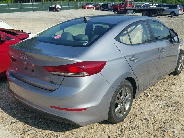 5NPD84LF0HH107520 - 2017 HYUNDAI ELANTRA SE SILVER photo 4