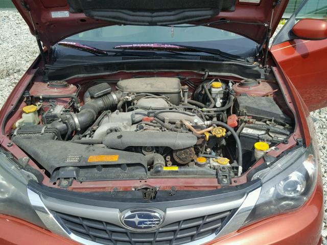 JF1GE60669H520523 - 2009 SUBARU IMPREZA 2. ORANGE photo 7