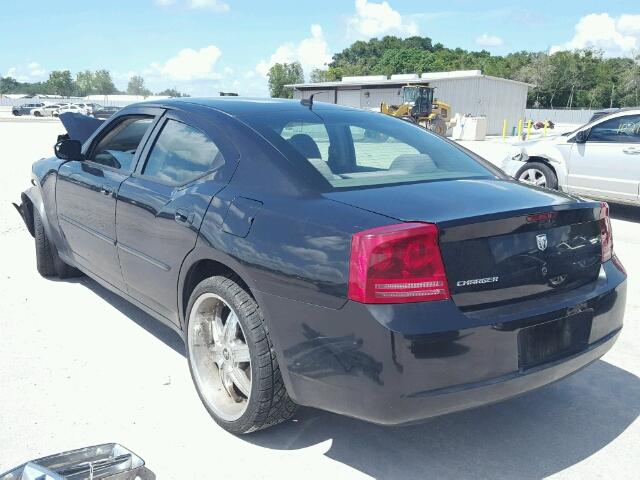 2B3KA43R68H150677 - 2008 DODGE CHARGER BLACK photo 3