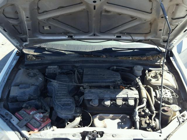 1HGEM22931L012582 - 2001 HONDA CIVIC SI SILVER photo 7