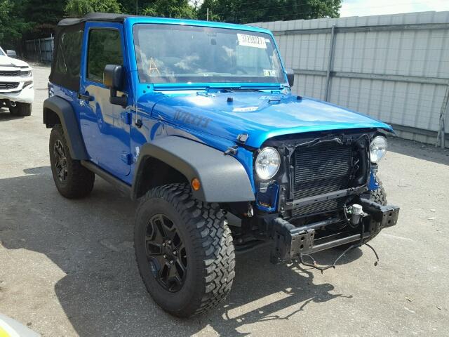 1C4AJWAG1GL119104 - 2016 JEEP WRANGLER S BLUE photo 1