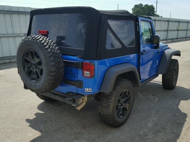 1C4AJWAG1GL119104 - 2016 JEEP WRANGLER S BLUE photo 4