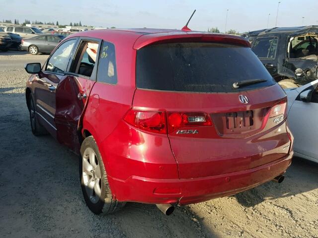 5J8TB18547A016009 - 2007 ACURA RDX TECHNO RED photo 3