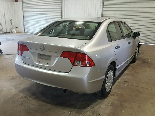 JHMFA16246S000939 - 2006 HONDA CIVIC DX SILVER photo 4