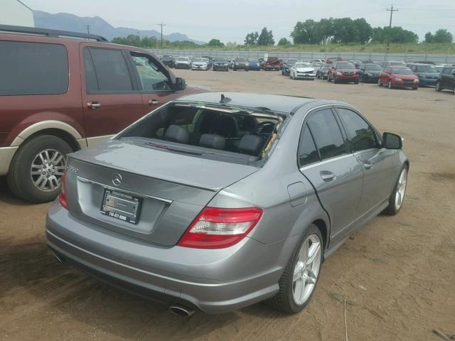 WDDGF56X49R058528 - 2009 MERCEDES-BENZ C 350 SILVER photo 4