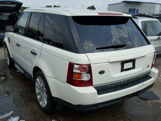 SALSK25438A121016 - 2008 LAND ROVER RANGE ROVE WHITE photo 3