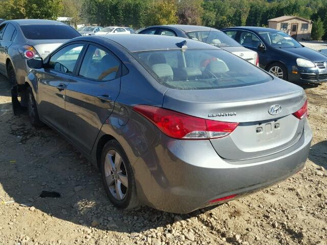 5NPDH4AE5DH355511 - 2013 HYUNDAI ELANTRA GL GRAY photo 3