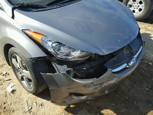 5NPDH4AE5DH355511 - 2013 HYUNDAI ELANTRA GL GRAY photo 9