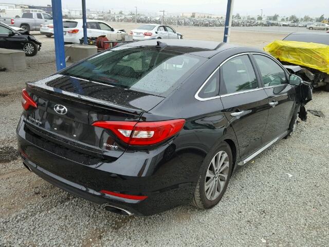 5NPE34AF5GH411057 - 2016 HYUNDAI SONATA SPO BLACK photo 4