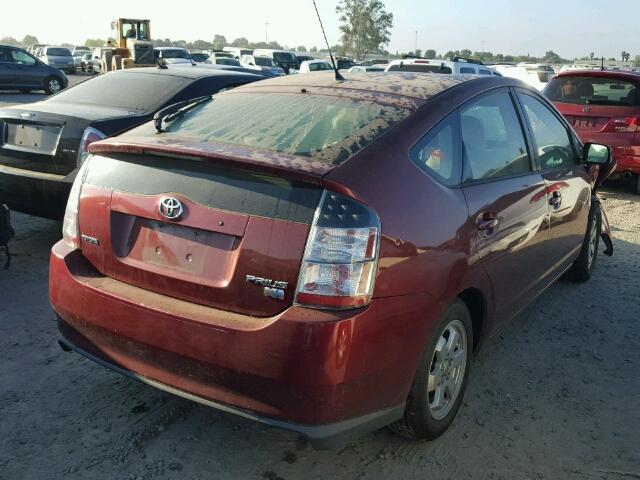 JTDKB20U953067445 - 2005 TOYOTA PRIUS RED photo 4