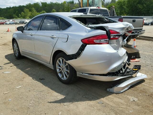 3FA6P0H74HR205071 - 2017 FORD FUSION SILVER photo 3