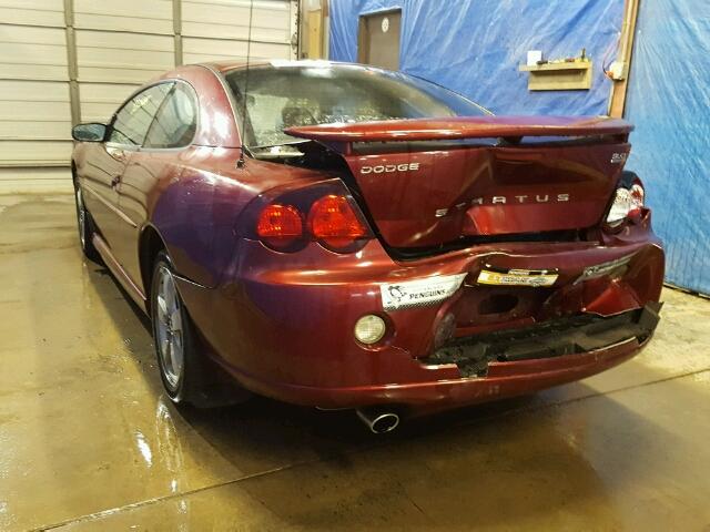 4B3AG52H13E163974 - 2003 DODGE STRATUS R/ BURGUNDY photo 3