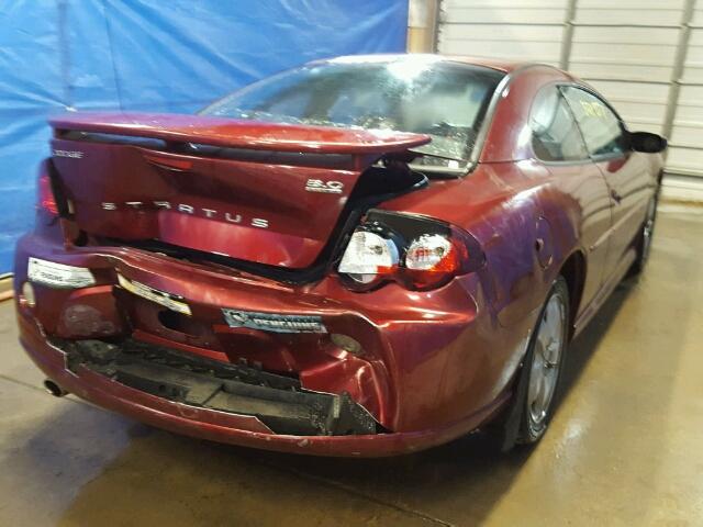 4B3AG52H13E163974 - 2003 DODGE STRATUS R/ BURGUNDY photo 4