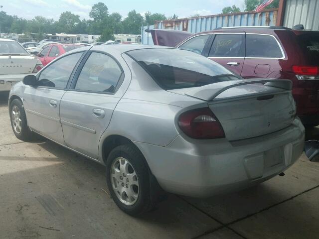 1B3ES56C15D103959 - 2005 DODGE NEON SXT SILVER photo 3