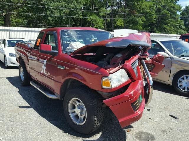 1FTYR14U77PA64193 - 2007 FORD RANGER MAROON photo 1