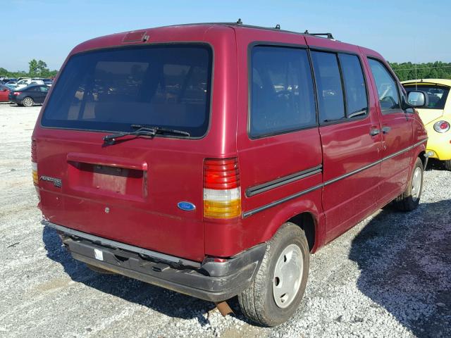 1FMCA11U6SZA24556 - 1995 FORD AEROSTAR RED photo 4