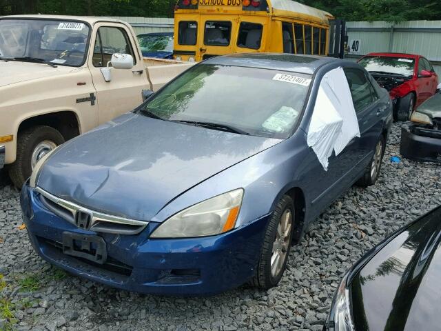 1HGCM66597A034547 - 2007 HONDA ACCORD BLUE photo 2