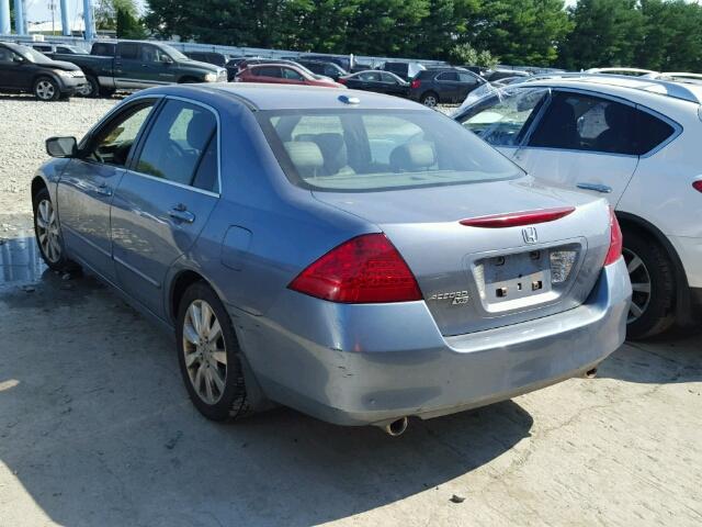 1HGCM66597A034547 - 2007 HONDA ACCORD BLUE photo 3