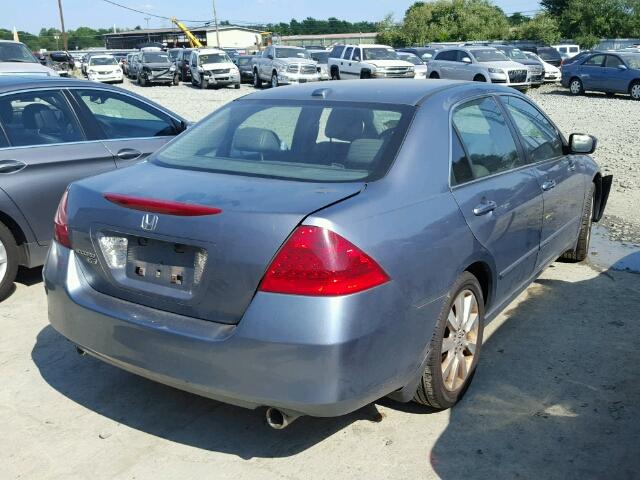 1HGCM66597A034547 - 2007 HONDA ACCORD BLUE photo 4