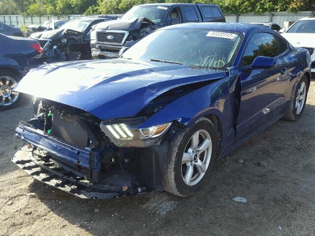 1FA6P8AM4F5429701 - 2015 FORD MUSTANG BLUE photo 2