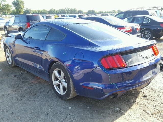 1FA6P8AM4F5429701 - 2015 FORD MUSTANG BLUE photo 3