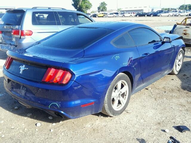 1FA6P8AM4F5429701 - 2015 FORD MUSTANG BLUE photo 4