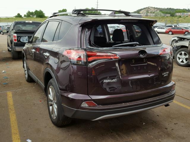 2T3DFREV7JW743406 - 2018 TOYOTA RAV4 LIMIT PURPLE photo 3