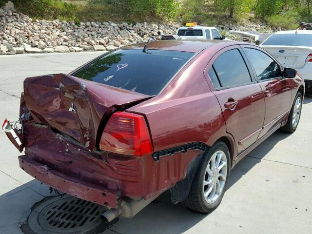 4A3AB36F04E109530 - 2004 MITSUBISHI GALANT ES/ MAROON photo 4