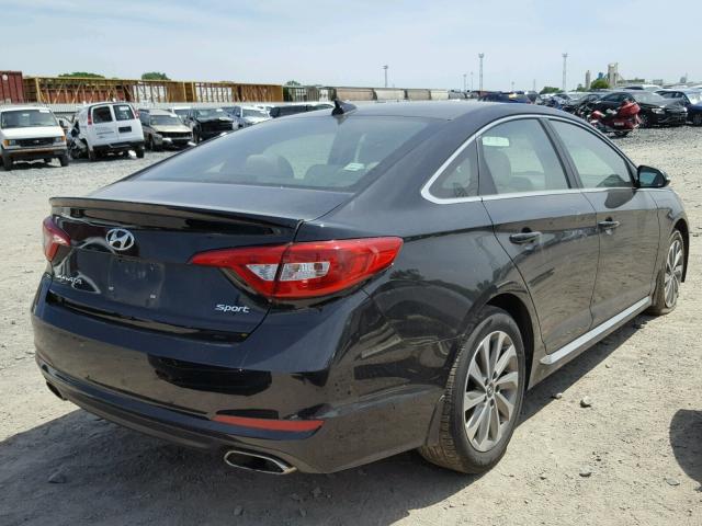 5NPE34AF2FH187082 - 2015 HYUNDAI SONATA SPO BLACK photo 4