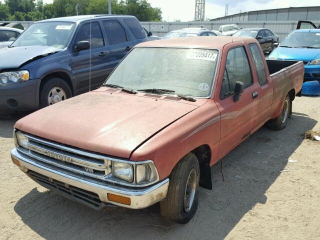 JT4VN93D9M5023568 - 1991 TOYOTA PICKUP 1/2 MAROON photo 2