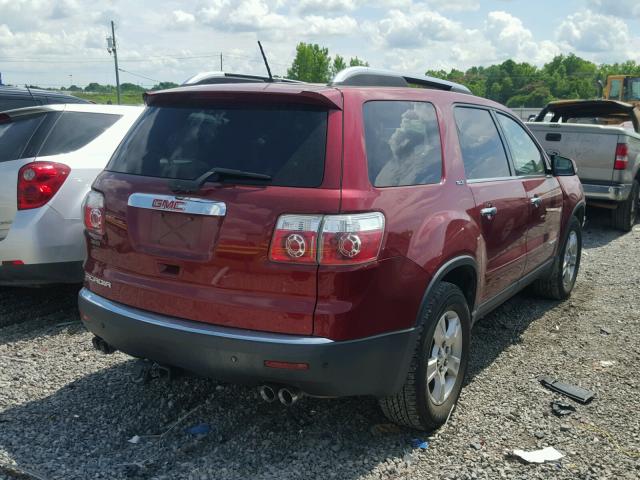 1GKER23718J195083 - 2008 GMC ACADIA SLT წითელი ფოტო 4