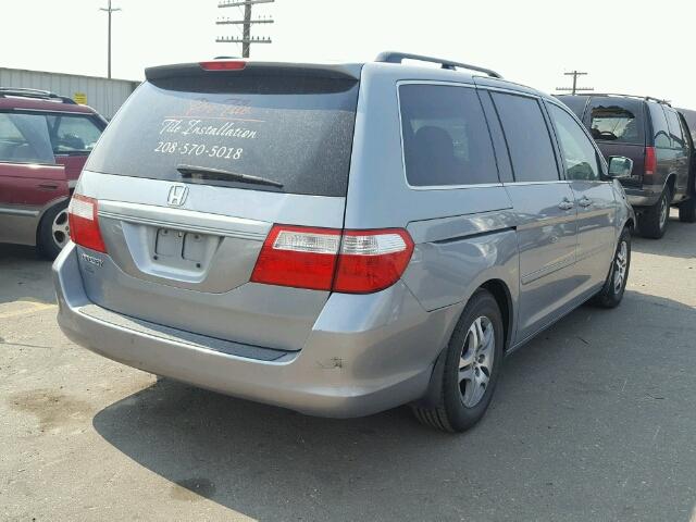 5FNRL386X6B113120 - 2006 HONDA ODYSSEY EX SILVER photo 4