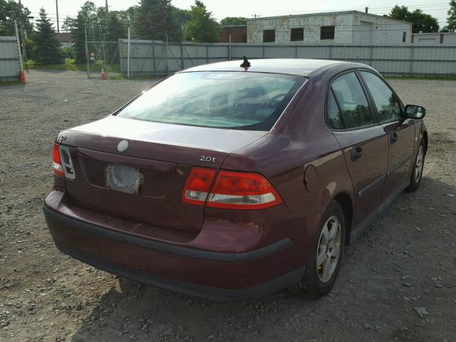 YS3FB49S341037035 - 2004 SAAB 9-3 LINEAR MAROON photo 4