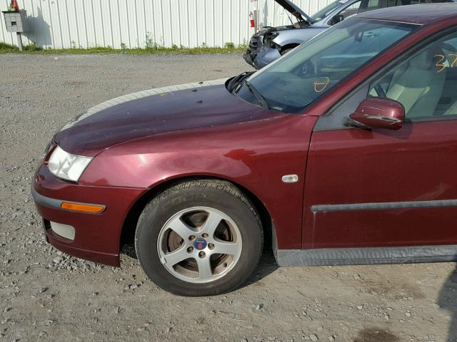 YS3FB49S341037035 - 2004 SAAB 9-3 LINEAR MAROON photo 9