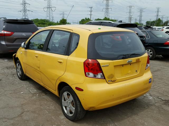 KL1TD66678B090495 - 2008 CHEVROLET AVEO BASE YELLOW photo 3