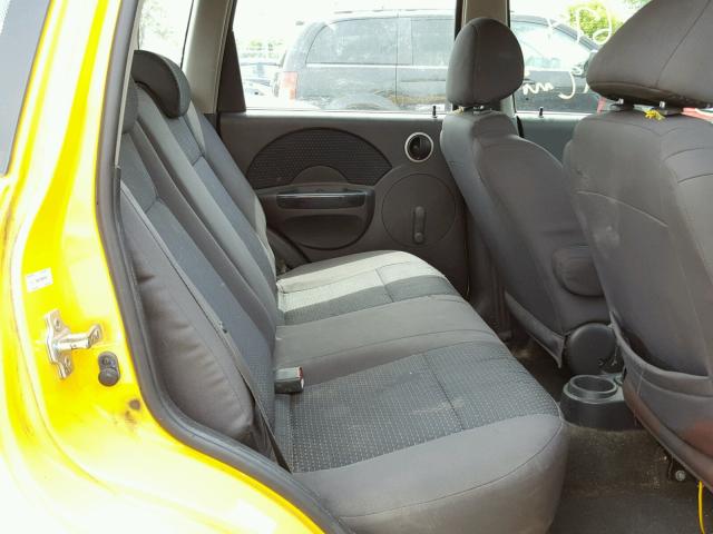 KL1TD66678B090495 - 2008 CHEVROLET AVEO BASE Դեղին լուսանկար 6