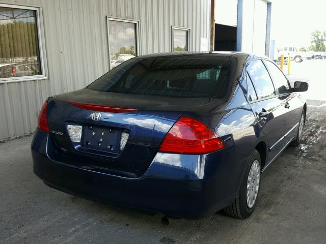 1HGCM56127A117549 - 2007 HONDA ACCORD VAL BLUE photo 4